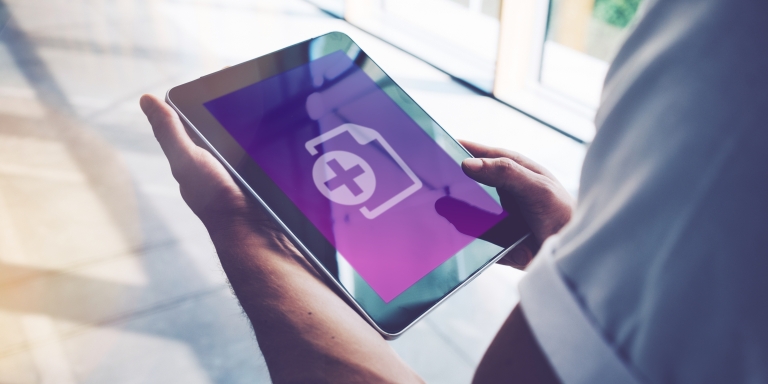 Tablet verstuurt gegevens